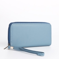 Кошелёк женский на молнии, цвет голубой Кошелёк женский на молнии, цвет голубой