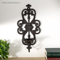 Подсвечник настенный чугун "Средневековье" 34х17,5х12 см Подсвечник настенный чугун "Средневековье" 34х17,5х12 см