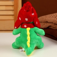 Мягкая игрушка «Дракоша», в красной шапке, 15 см, цвет зелёный Мягкая игрушка «Дракоша», в красной шапке, 15 см, цвет зелёный