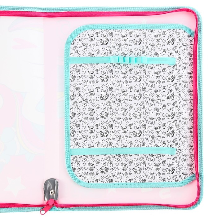 Папка пластиковая с ручками А4, на молнии, Минни Маус и единорог Папка пластиковая с ручками А4, на молнии, Минни Маус и единорог