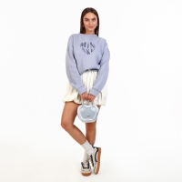 Сумка женская кросс-боди на молнии, цвет серебряный