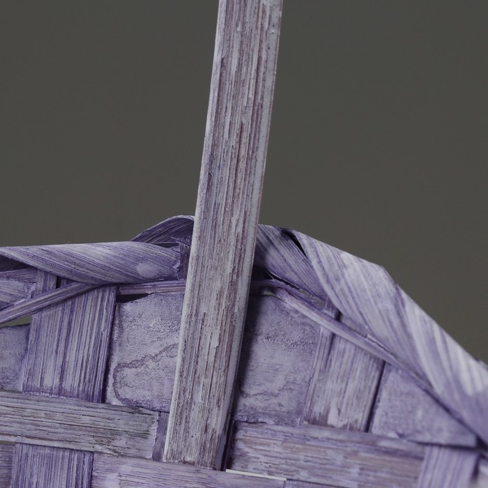 Набор корзин, 19х7,5х9,5/31 см, 22х9х11/34 см, 24х9х11,5/35 см, 3 шт, фиолетовые, бамбук