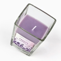 Свеча новогодняя &laquo;Морозное утро&raquo;, на Новый год, аромат лаванда, 6,8 х 8 см