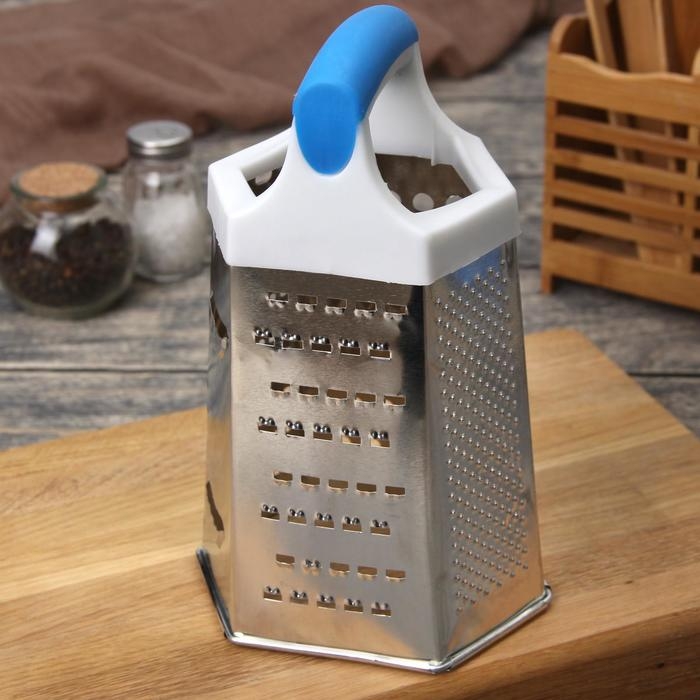 Тёрка шестигранная Доляна &laquo;Помощник&raquo;, 10&times;12&times;20 см, цвет МИКС