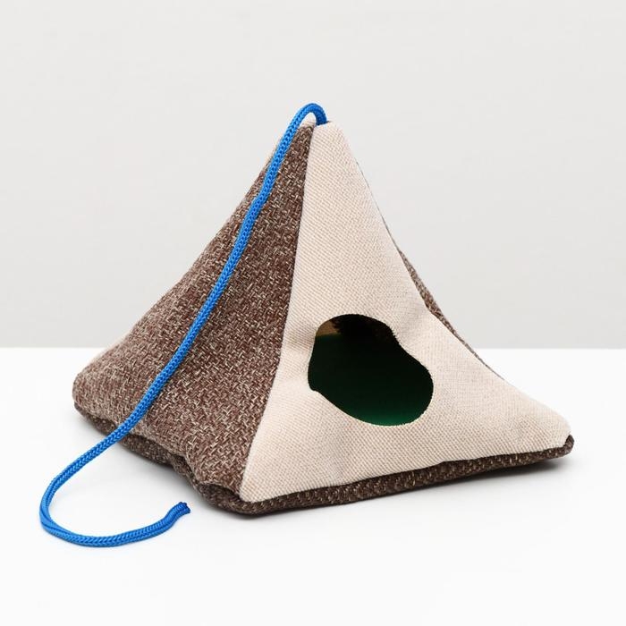 Подвесной домик для грызунов Подвесной домик для грызунов "Вигвам", мебельная ткань ,флис, 15 х 15 см, микс цветов