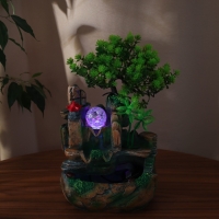 Фонтан "Яркие цветы под деревом" 27х16 см (с подсветкой)