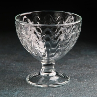 Креманка стеклянная &laquo;Мальва. Волна&raquo;, 310 мл, d=10 см