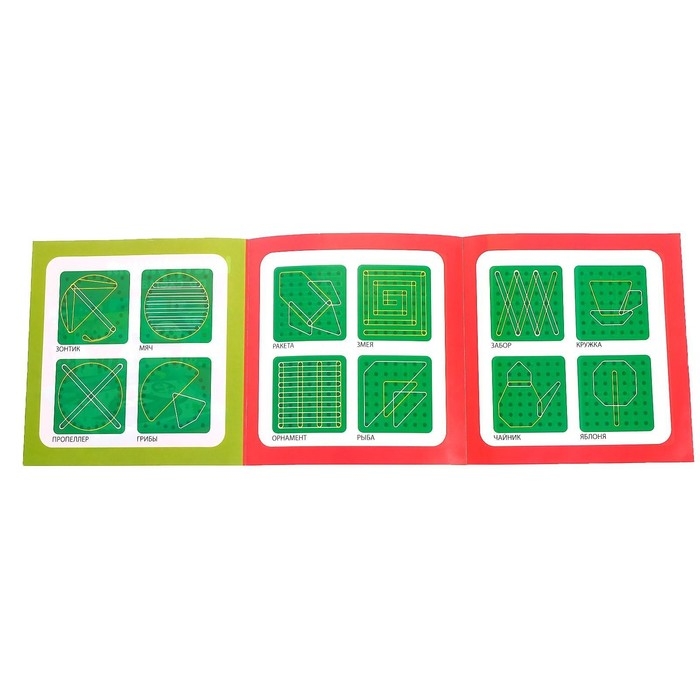 Геоборд двусторонний &laquo;Новогодний&raquo; со сменными картинками и резиночками