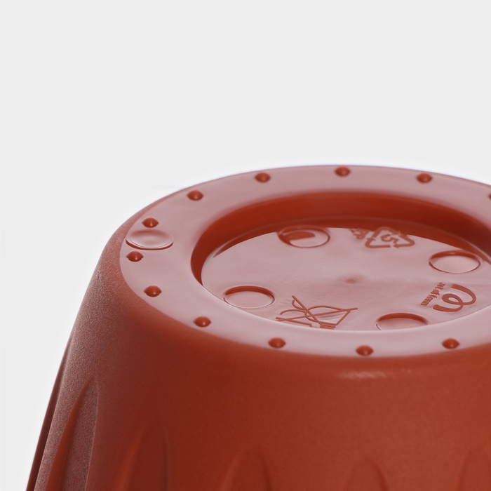 Горшок с поддоном &laquo;Фелиция&raquo;, 1,8 л, цвет терракотовый