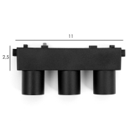 Светильник трековый ULTRA "Три бочонка" LED 6Вт 3000K-5700К CRI90 черный 12,2х2,6х5,5см Светильник трековый ULTRA "Три бочонка" LED 6Вт 3000K-5700К CRI90 черный 12,2х2,6х5,5см