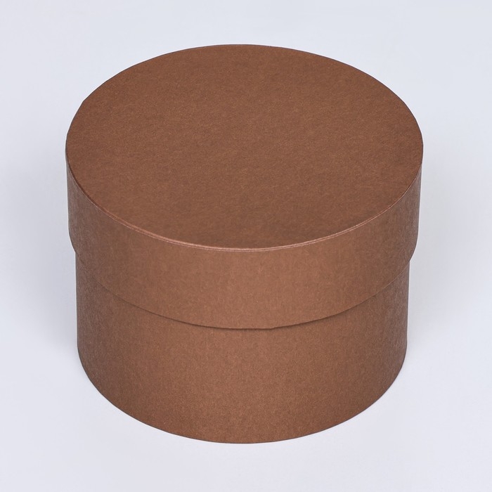 Набор круглых подарочных коробок 5 в 1"Кофе", 20 х 14 - 15 х10 см