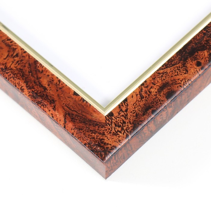 Фоторамка пластик "Офис 8" 30х40 см, карельская берёза