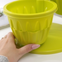 Кашпо многоярусное «Каскад», 3 шт, 700 мл, зелёное Кашпо многоярусное «Каскад», 3 шт, 700 мл, зелёное