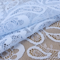 Кружевная эластичная ткань, 235 мм &times; 2,7 &plusmn; 0,5 м, цвет небесно-голубой