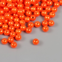 Набор бусин "Жемчуг" d 6 мм, 250 гр, морковный