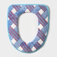 Чехол на сиденье для унитаза на липучках Доляна &laquo;Универсал&raquo;, 35&times;43 см, цвет МИКС