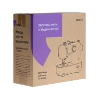 Швейная машина Kitfort КТ-6056, 9 Вт, 12 операций, полуавтомат, бело-чёрная Швейная машина Kitfort КТ-6056, 9 Вт, 12 операций, полуавтомат, бело-чёрная