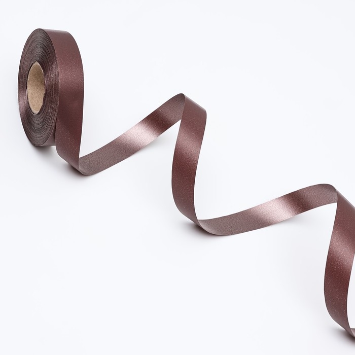 Лента полипропиленовая "Matte" для декора и подарков, коричневая, 2 см х 50 м