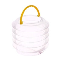 Стакан для кистей складной d=6 см, с губкой, прозрачный с ручкой