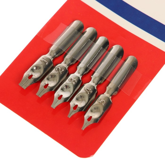 Набор перьев, 5 штук, с держателем Набор перьев, 5 штук, с держателем