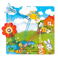 Настольная игра. Геоборд с доп. элементами &laquo;Полянка&raquo; 20х20 см