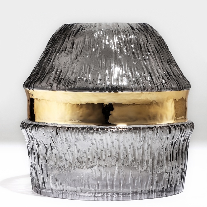 Ваза для цветов &laquo;Фьюжн&raquo; из прозрачного стекла 19 х 18,5 х 18,5 см