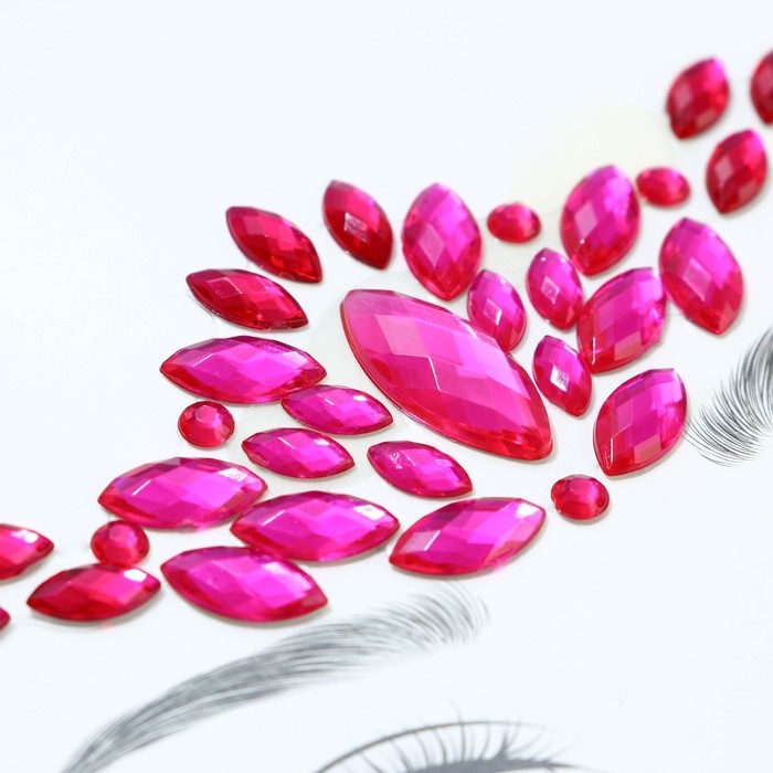 Стразы для лица «Розовые мечты», цвет розовый, BEAUTY FOX Стразы для лица «Розовые мечты», цвет розовый, BEAUTY FOX