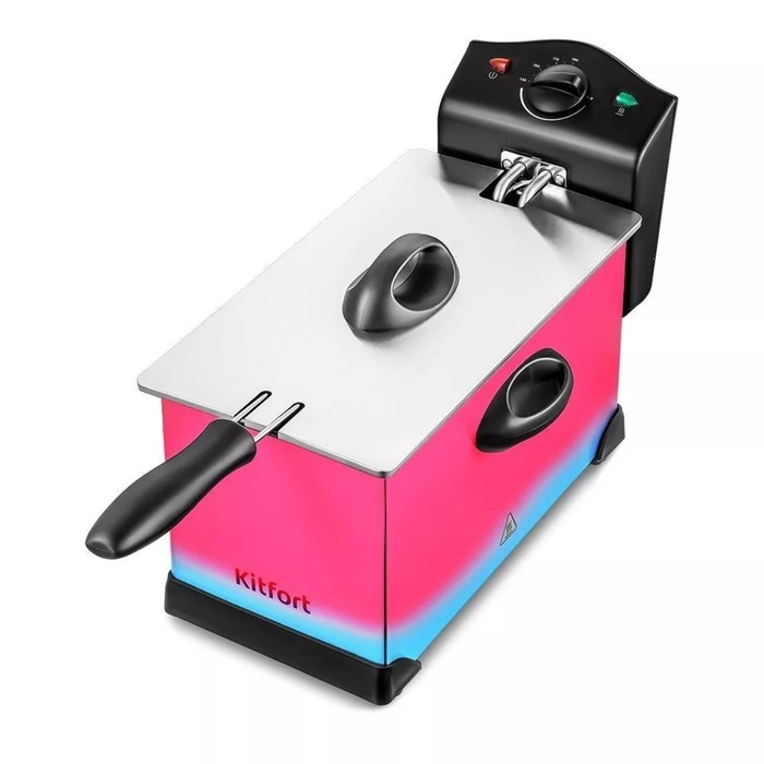 Фритюрница Kitfort KT-4051, 2000 Вт, 6/2 л, 130-190 &deg;C, серебристо-чёрная