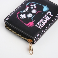 Кошелёк детский на молнии «Выбражулька», цвет чёрный Кошелёк детский на молнии «Выбражулька», цвет чёрный