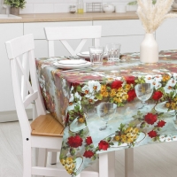 Клеёнка на стол Доляна &laquo;Сад&raquo;, на нетканой основе, ширина 137 см, толщина 0,2 мм, рулон 20 м