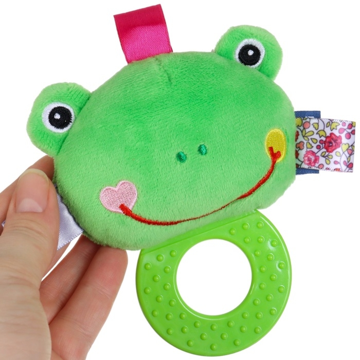 Погремушка мягкая с прорезывателем &laquo;Лягушонок&raquo;, Крошка Я
