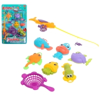Рыбалка &laquo;Волна океана&raquo;, 6 рыбок, удочка, сачок, МИКС