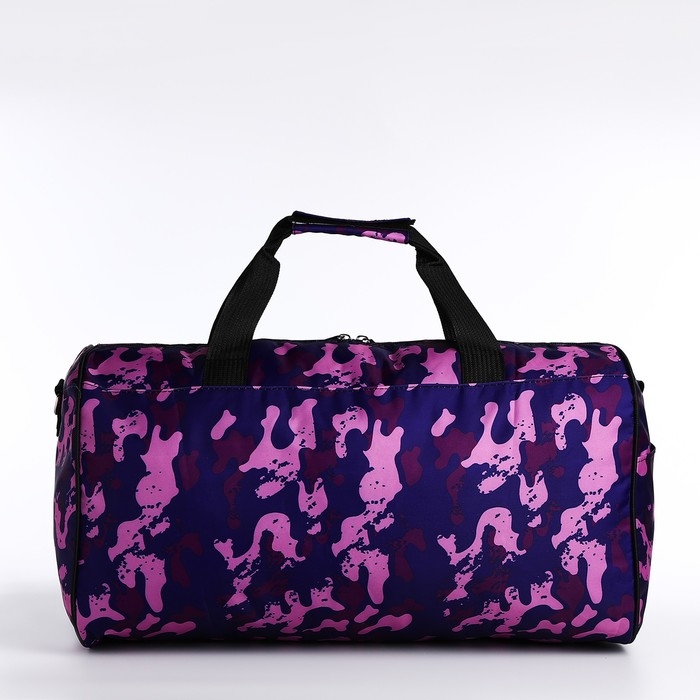 Сумка дорожная на молнии, наружный карман, длинный ремень, цвет фиолетовый/сиреневый Сумка дорожная на молнии, наружный карман, длинный ремень, цвет фиолетовый/сиреневый