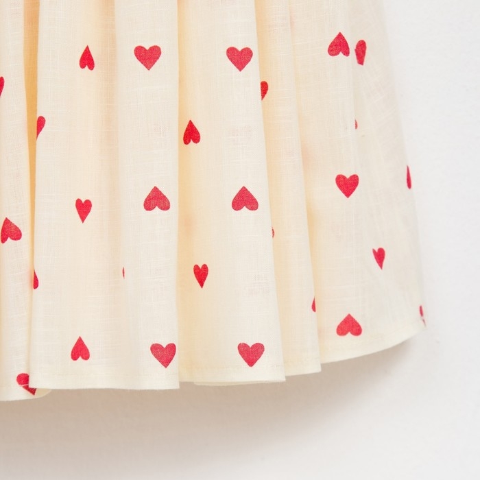 Платье для девочки MINAKU: Cotton Collection цвет бежевый, рост 122