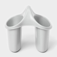 Сушилка для столовых приборов, 2 отделения, 17&times;15,2&times;16 см, цвет серый