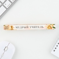 Ручка пластиковая автоматическая &laquo;Учителю: Мудрый учитель&raquo;, шариковая 7.0 мм, синяя паста