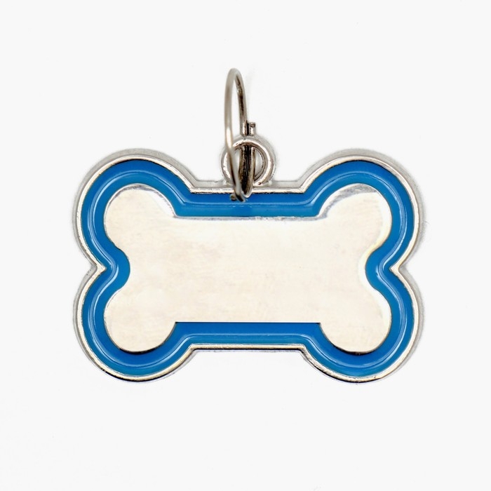 Адресник под гравировку "Косточка" объёмная, фасовка по 6 шт, 3,2 х 2,3 см, микс цветов