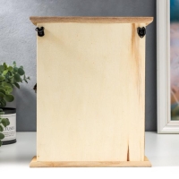 Ключница дерево 6 крючков "Анютины глазки и консоль" 25х21х7,3 см Ключница дерево 6 крючков "Анютины глазки и консоль" 25х21х7,3 см