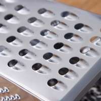 Тёрка четырёхгранная Доляна &laquo;Энергия&raquo;, 9&times;7&times;17 см, прорезиненное дно, цвет МИКС