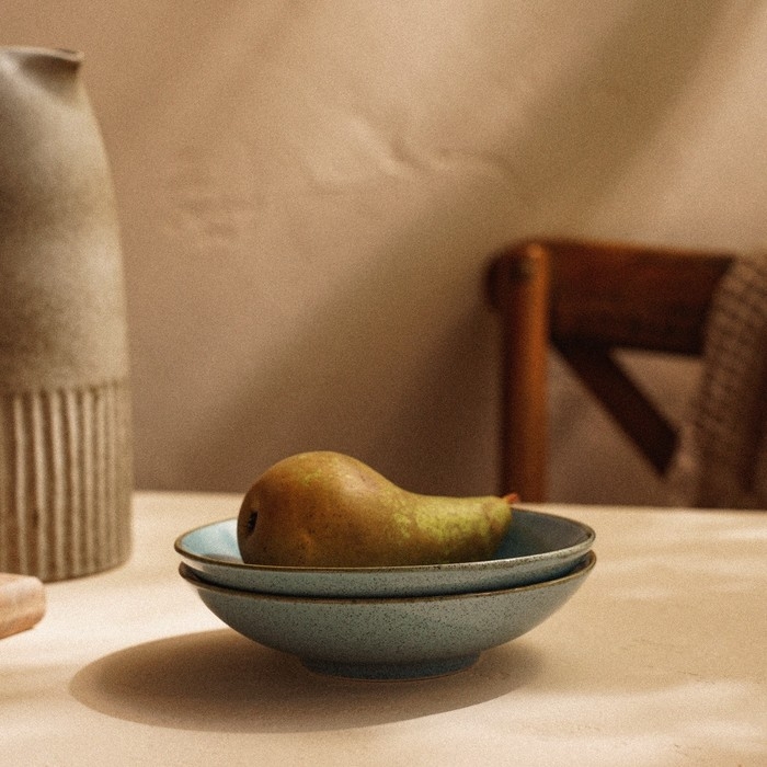 Набор мисок фарфоровых SL Home &laquo;Аззура&raquo;, 380 мл, d=16,5 см, цвет голубой