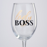 Бокал для вина на День матери &laquo;Lady boss&raquo;, 360 мл