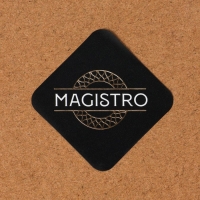 Скалка из мрамора Magistro, с подставкой, 45&times;5 см, цвет чёрный