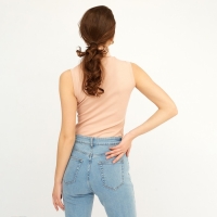 Топ женский MINAKU: Basic line цвет бежевый, р-р 42 Топ женский MINAKU: Basic line цвет бежевый, р-р 42