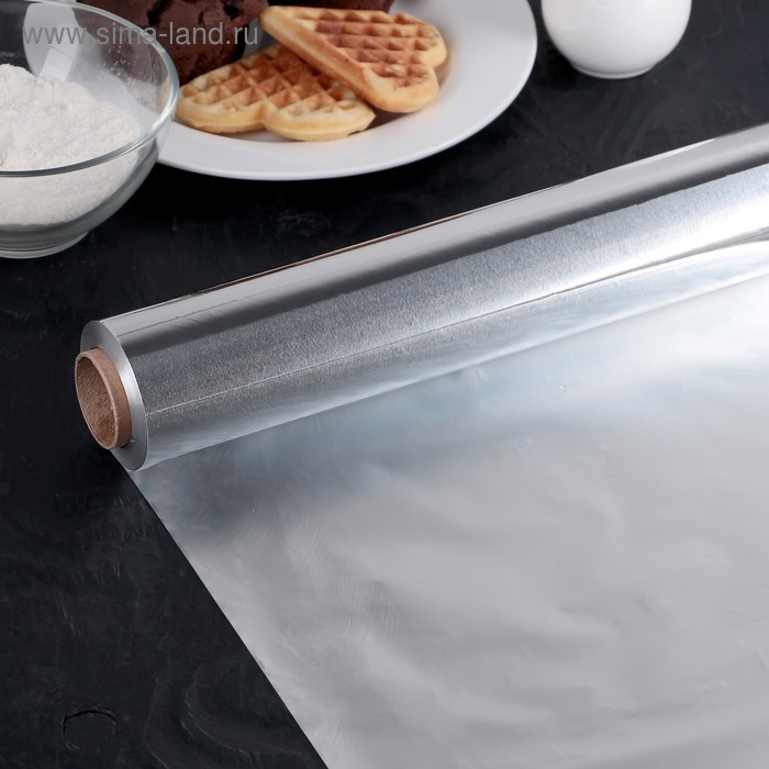 Фольга пищевая алюминиевая &laquo;Особо прочная&raquo;, 29 см &times; 100 м, 14 мкм