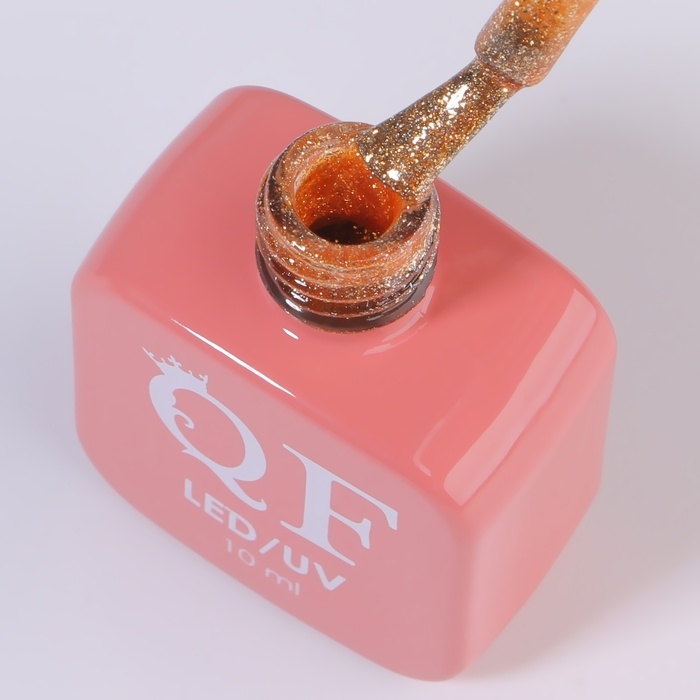 Гель лак для ногтей &laquo;COLOR CHROME&raquo;, 3-х фазный, 10 мл, LED/UV, цвет золотистый (66)