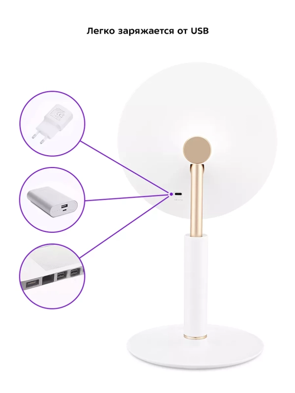 Зеркало с подсветкой косметическое КТ-3137 - 5 Вт