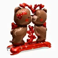 Воздушный шар фольгированный 50" &laquo;Влюбленные мишки", под воздух