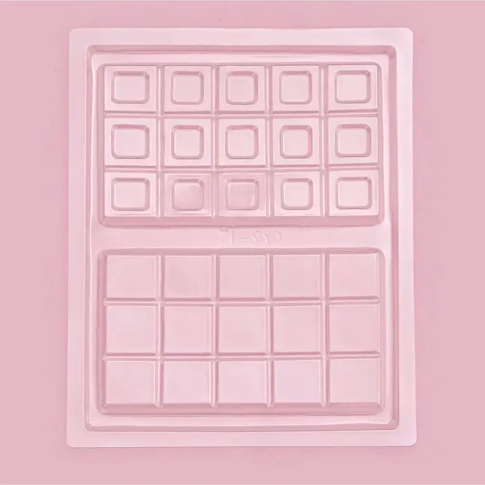 Форма для шоколада &laquo;Дольки&raquo;, пластик, 26.5&times;21&times;1 см, 2 ячейки 17.5&times;10.5, прозрачная