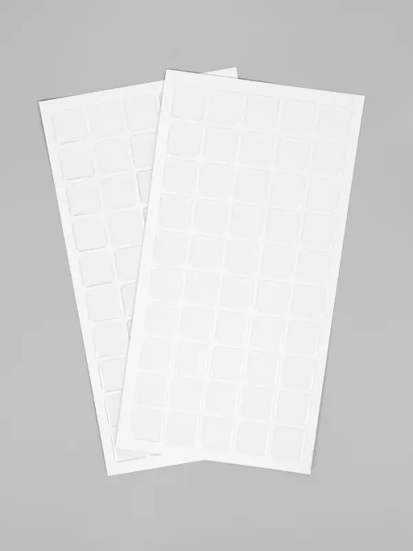 Стикеры эпоксидные прозрачные заготовки 3D 100 шт 2,5 x 2,5 см + самоклеящаяся бумага