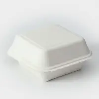 Ланч - бокс, коробка для бенто-торта и бургера, 15,2&times;15,2&times;8 см, сахарный тростник, 50 шт/уп